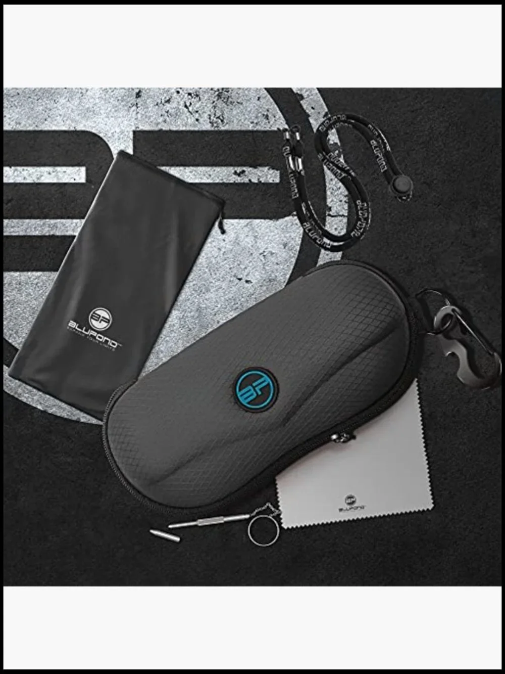 Semi-Hard EVA Sunglasses Case with Metal Belt Clip